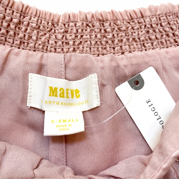 Anthropologie Pink Embroidered Midi Skirt - Picture 6 of 7